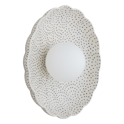 Kremowy kinkiet ścienny Boll - ceramika Bolesławiec