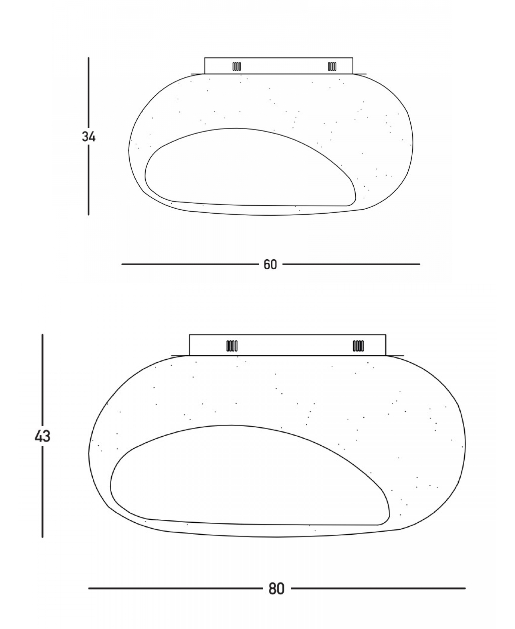 Plafon Ella w stylu wabi sabi