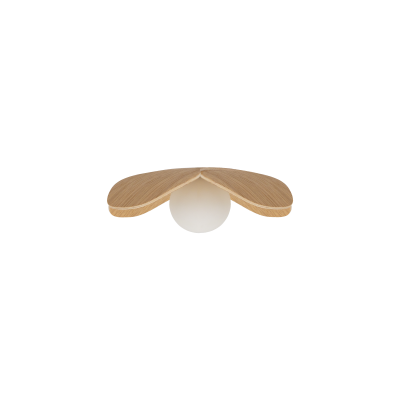 Drewniana lampa wisząca Forget Me Not S z naturalnego dębu