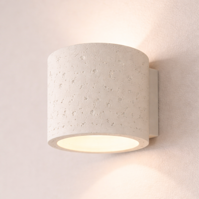 Jasnobeżowy kinkiet z betonu Brema