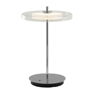 Bezprzewodowa lampa stołowa Asteria Move Glass - stalowa