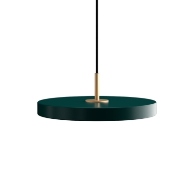 Designerska lampa wisząca Asteria Plus – ciemnozielony klosz