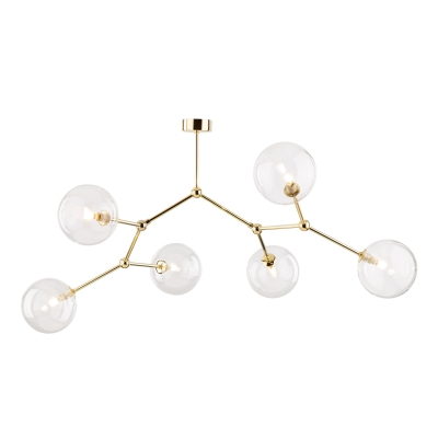 Duży żyrandol z transparentnymi kloszami Fairy