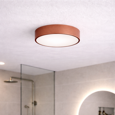 Miedziana lampa sufitowa do łazienki Newa 30 cm, IP54