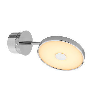 Stalowy kinkiet Asteria Short z funkcją ściemniania