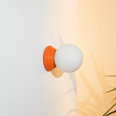Kinkiet ścienny Greta IP44 - ceramiczna, pomarańczowa podstawa