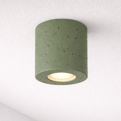 Zielona, betonowa lampa sufitowa Brema