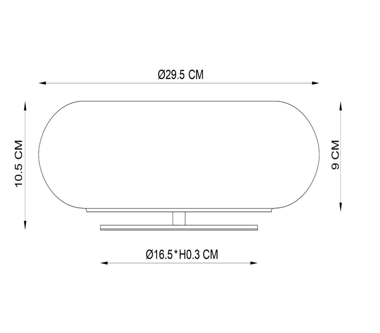 Lampka stołowa w stylu retro Sentino - donut