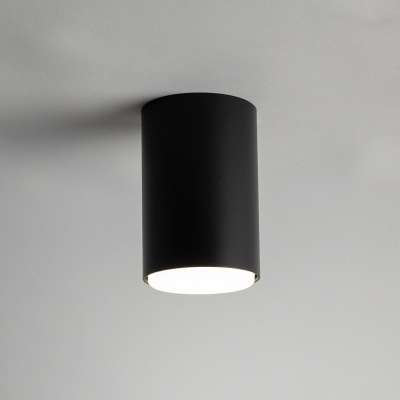 Czarny spot sufitowy Orbis L - tuba