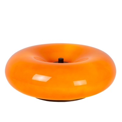 Pomarańczowa lampa stołowa retro Sentino - donut