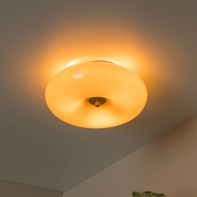 Plafon retro w kolorze bursztynowym Sentino - donut