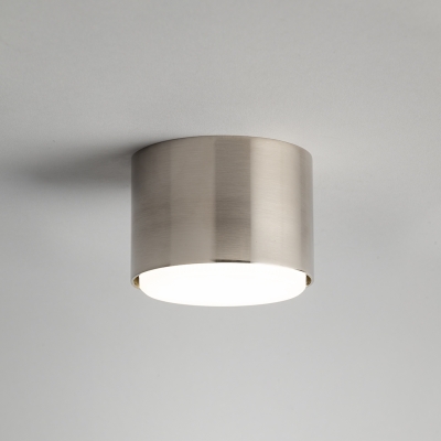 Satynowy, srebrny spot sufitowy Orbis S