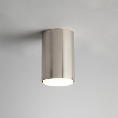 Srebrna lampa tuba sufitowa Orbis L - satyna