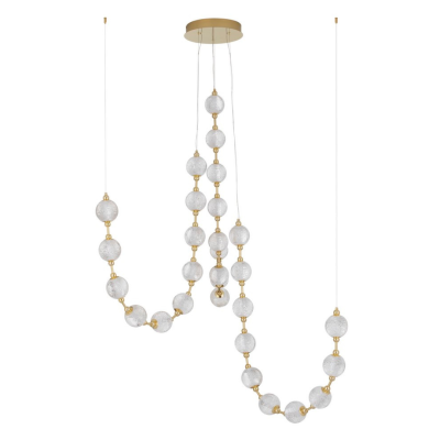 Duża, dekoracyjna lampa wisząca Cana - wiszące korale