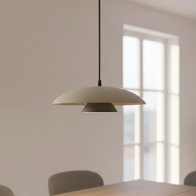Beżowo-czarna lampa wisząca Lumiera