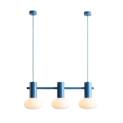 Dekoracyjna lampa wisząca Flo 3 Sky - niebieska