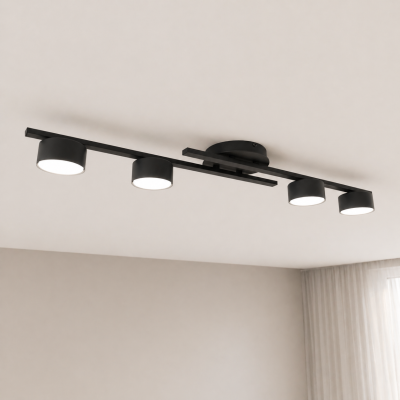 Podłużna lampa sufitowa Vero 4 - wąski stelaż