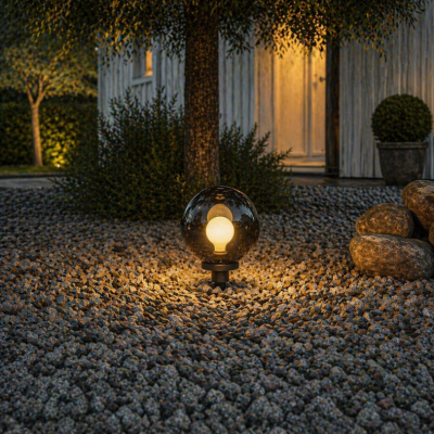 Ozdobna kula świetlna do ogrodu Sombrero M - lampa gruntowa