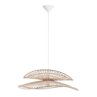 Boho lampa wisząca z rozłożystym abażurem Selvora
