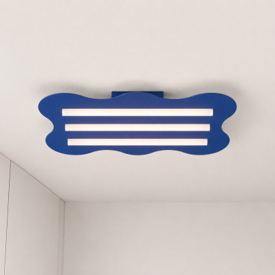 Duża lampa sufitowa Klover - falowana