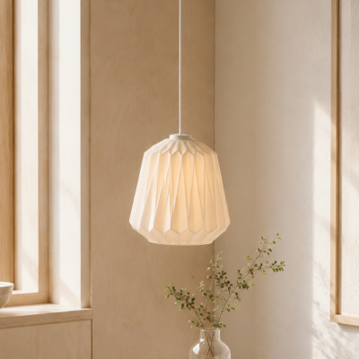 Lampa wisząca z dekoracyjnym, szklanym kloszem Elbie