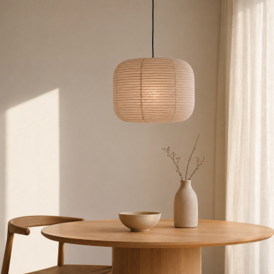 Duża, papierowa lampa wisząca Tuva