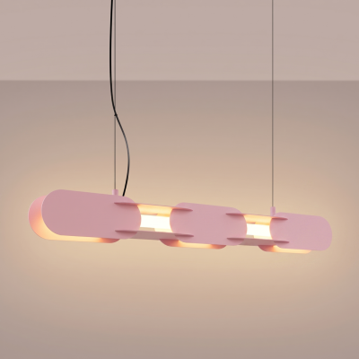 Różowa lampa wisząca Chain - idealna do pokoju nastolatki