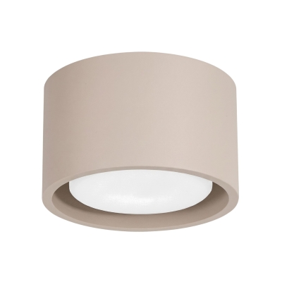 Minimalistyczny spot sufitowy Base 1 w kolorze taupe