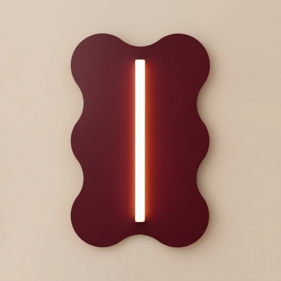 Burgundowa lampa ścienna Klover