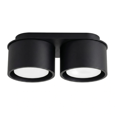 Czarna lampa sufitowa Base 2 - natynkowa