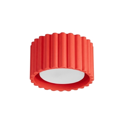 Czerwona, natynkowa lampa sufitowa Medina 10 cm
