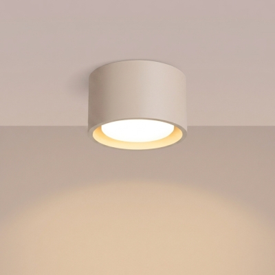 Minimalistyczny spot sufitowy Base 1 w kolorze taupe