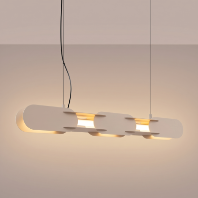 Elegancka lampa wisząca Chain w kolorze taupe do nowoczesnych aranżacji