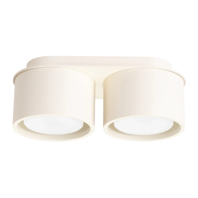 Dwupunktowa lampa sufitowa Base 2 w beżowym kolorze