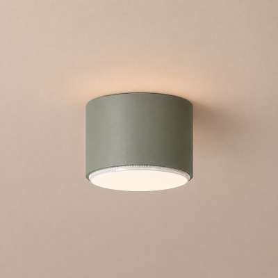 Minimalistyczny spot sufitowy Orbis S w kolorze szałwii