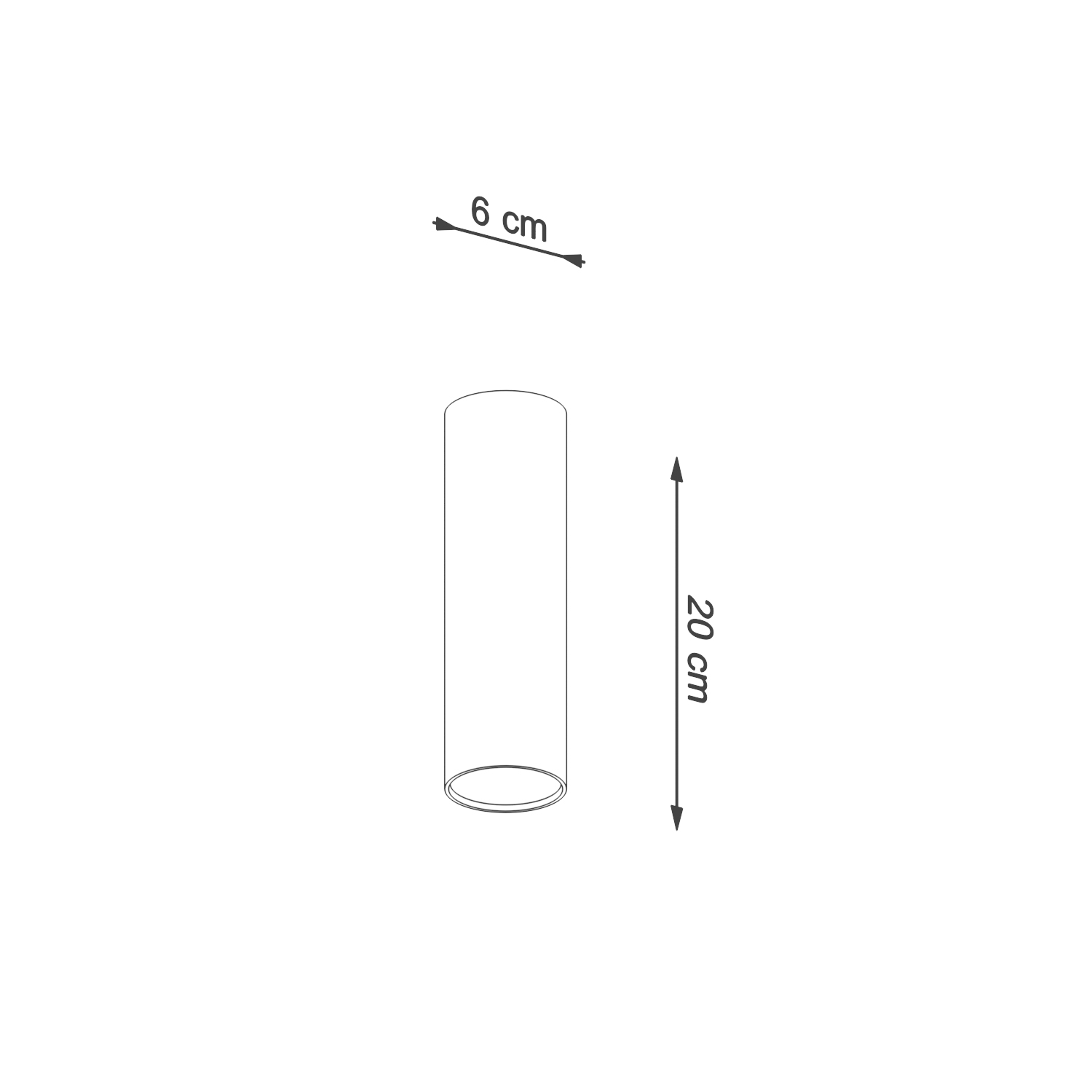 Minimalistyczny spot Chios S w jasnym kolorze