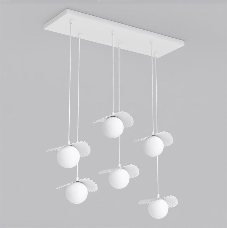 BIALA-LAMPA-WISZACA-Z-6-ZWISAMI
