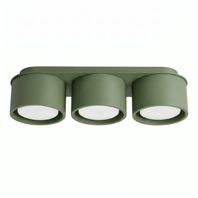 Lampa sufitowa z metalu Base 3 oliwkowa 3-punktowa