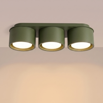 Lampa sufitowa z metalu Base 3 oliwkowa 3-punktowa
