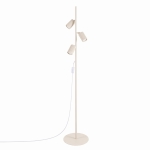 Beżowa lampa podłogowa Dolkar z karbowanymi kloszami
