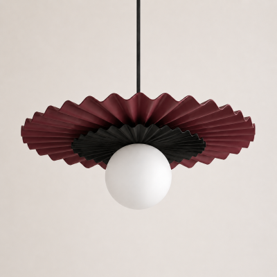Burgundowa lampa wisząca Flara