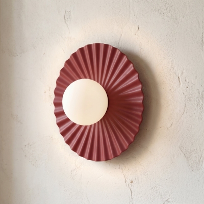 Burgundowa lampa ścienna Flara