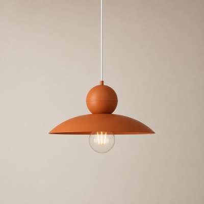 Lampa wisząca w ceglastym kolorze Sora E