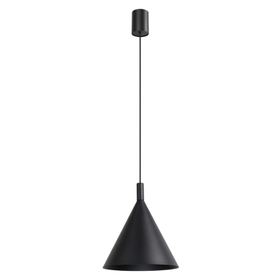 Czarna lampa wisząca Doka - stożek