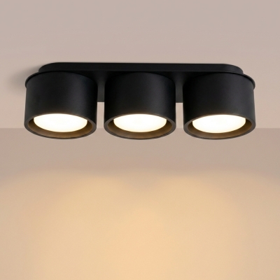 Potrójna czarna lampa sufitowa Base 3 do nowoczesnych wnętrz