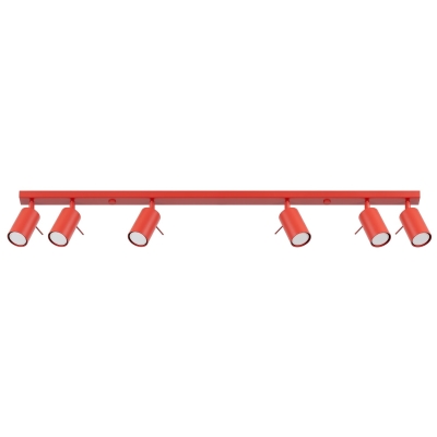 Czerwona lampa Arte 6 z ruchomymi kloszami