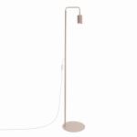Lampa podłogowa Dolkar z ryflowanym kloszem w kolorze taupe