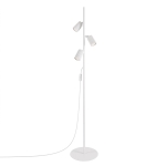 Biała lampa podłogowa Dolkar z trzema źródłami światła
