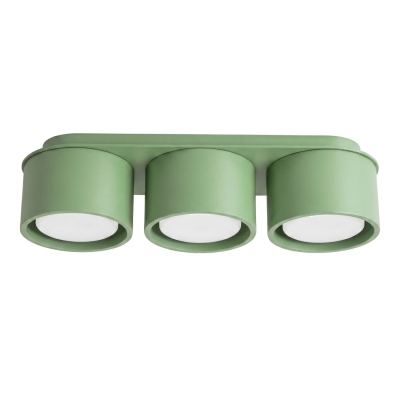 Designerska, metalowa lampa natynkowa Base 3 - szałwia