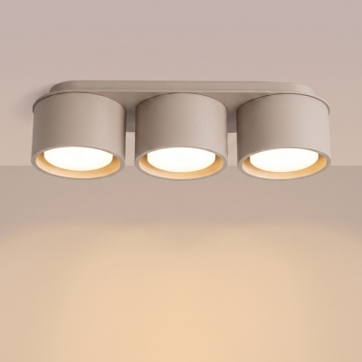 Lampa natynkowa Base 3 w kolorze taupe z trzema reflektorami